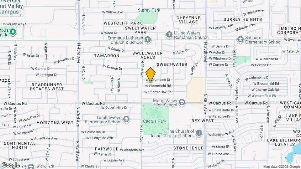 3826 W Bloomfield Rd Mapa y Detalles de la Ubicación