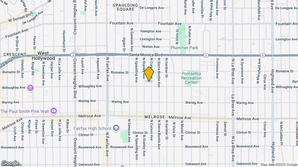905 N Curson Ave Map and Location Details