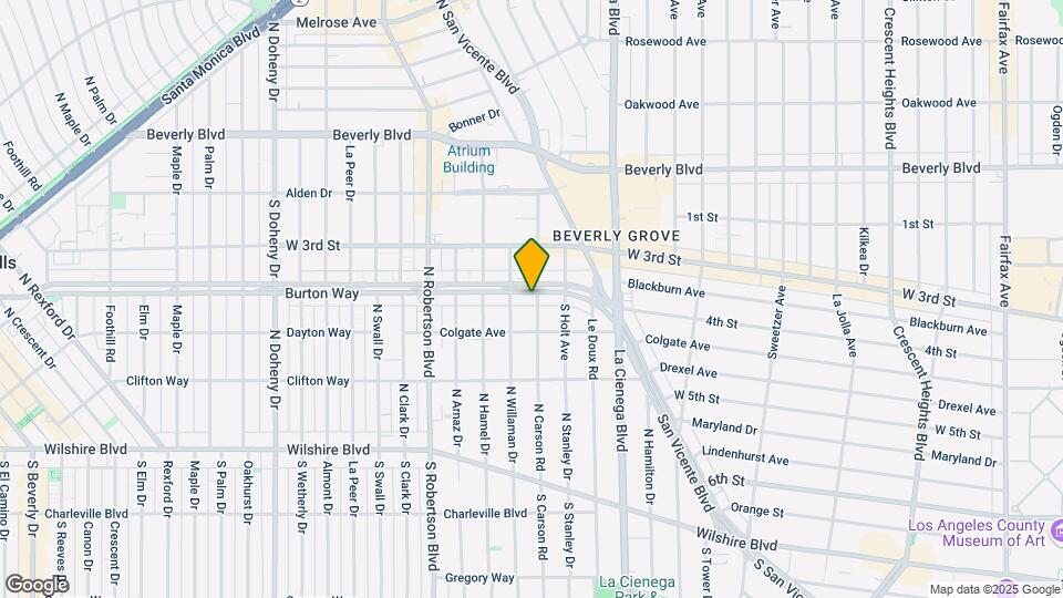 8600 Burton Way Mapa y Detalles de la Ubicación