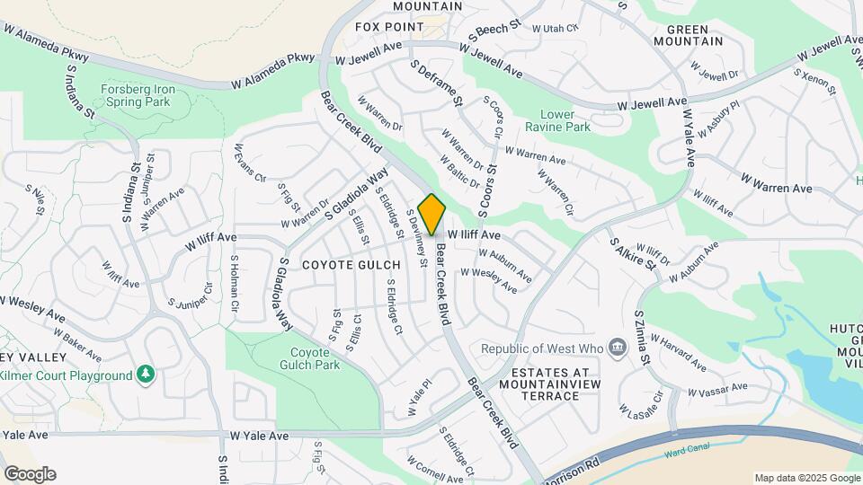 13804 W Iliff Ave Mapa y Detalles de la Ubicación