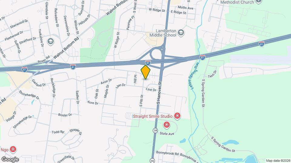 1045 S Pitt St Map and Location Details