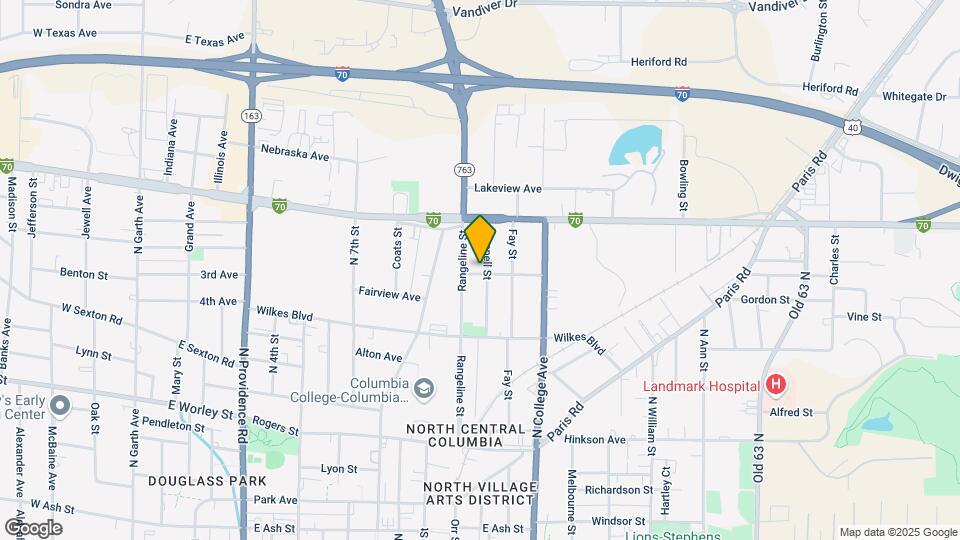 1101 Pannell St Map and Location Details