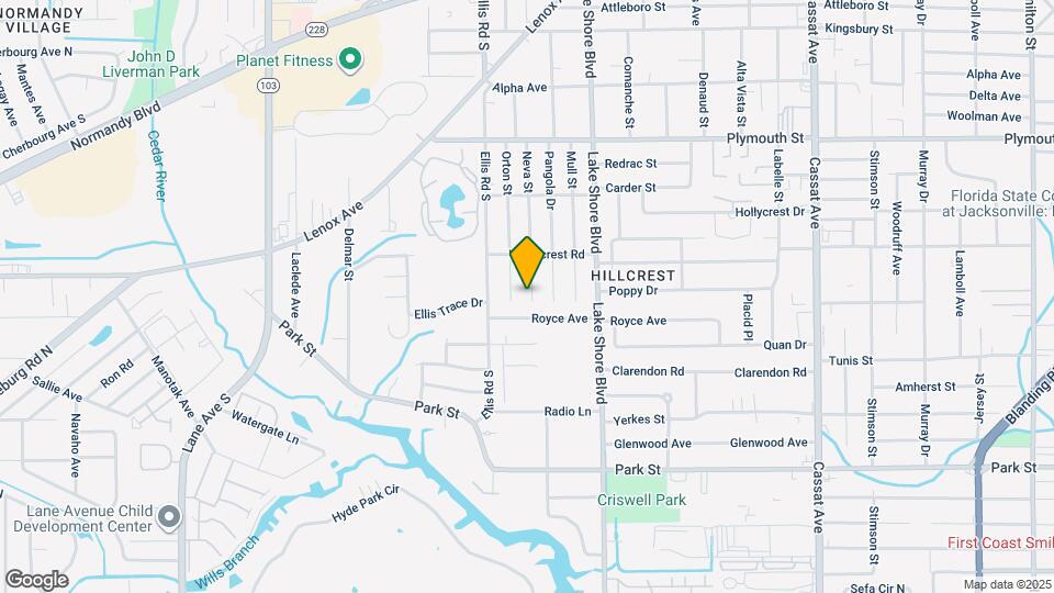 1344 Neva St Map and Location Details