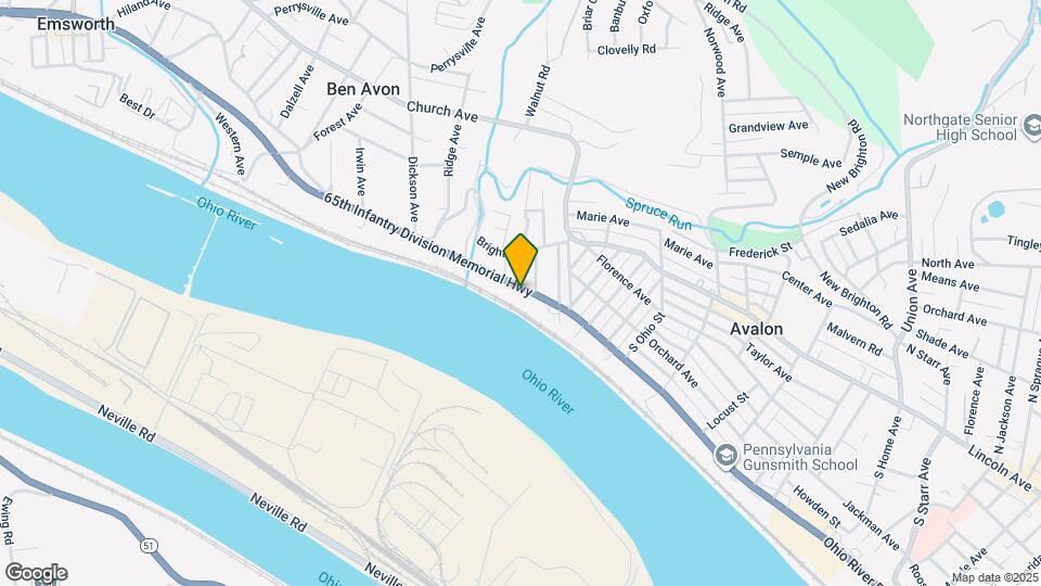 6611 Ohio River Blvd Map and Location Details