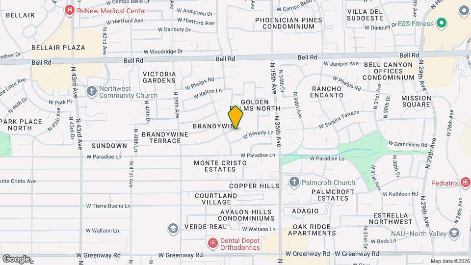 3621 W Sandra Terrace Map and Location Details