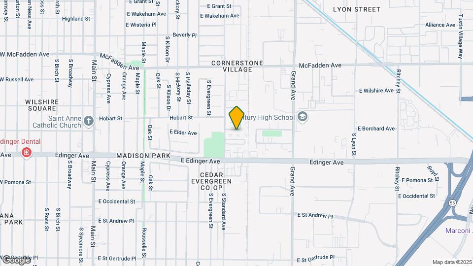 1226 E Borchard Ave Mapa y Detalles de la Ubicación