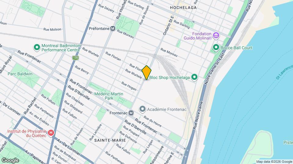 Mellem Ville-Marie Mapa y Detalles de la Ubicación