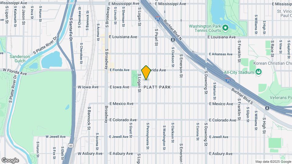 1565-1581 S Pennsylvania St Map and Location Details