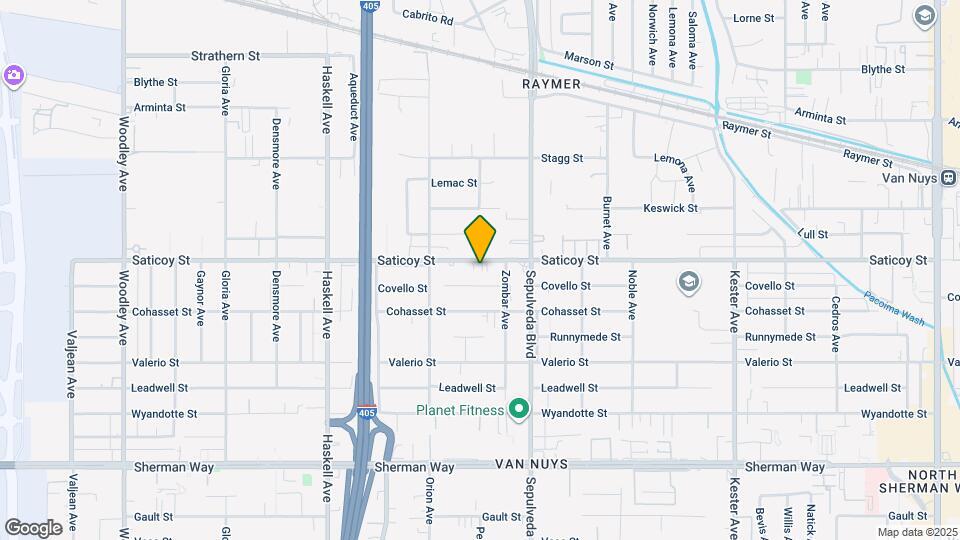 15360 Saticoy St Map and Location Details