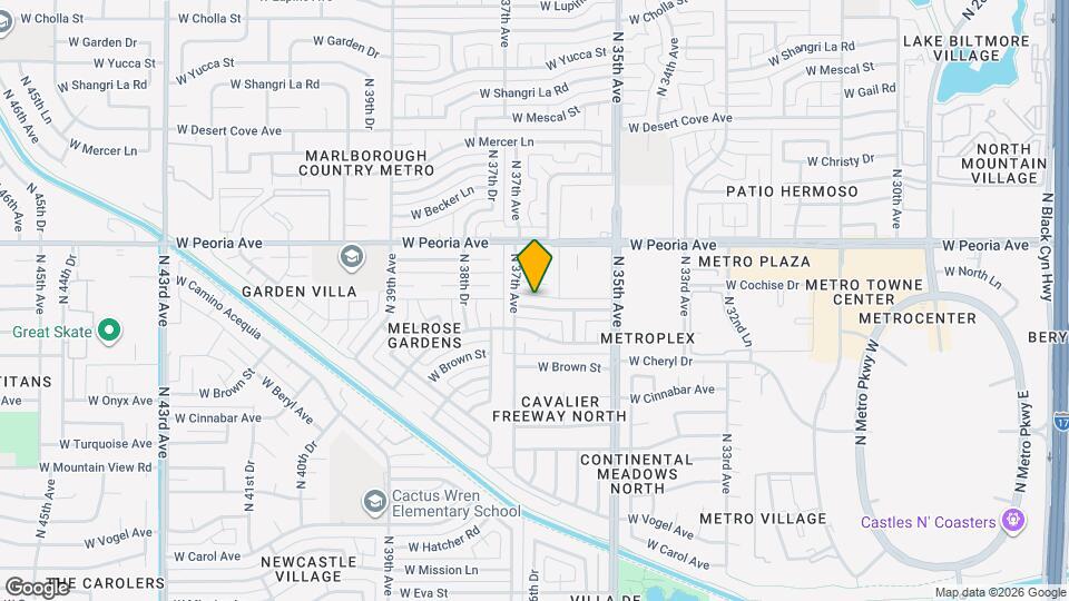 3636 W Beryl Ave Mapa y Detalles de la Ubicación