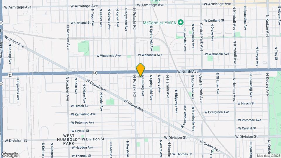 1532 N Harding Ave Map and Location Details