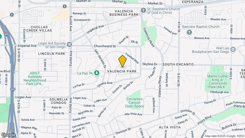 5588 San Onofre Terrace Map and Location Details