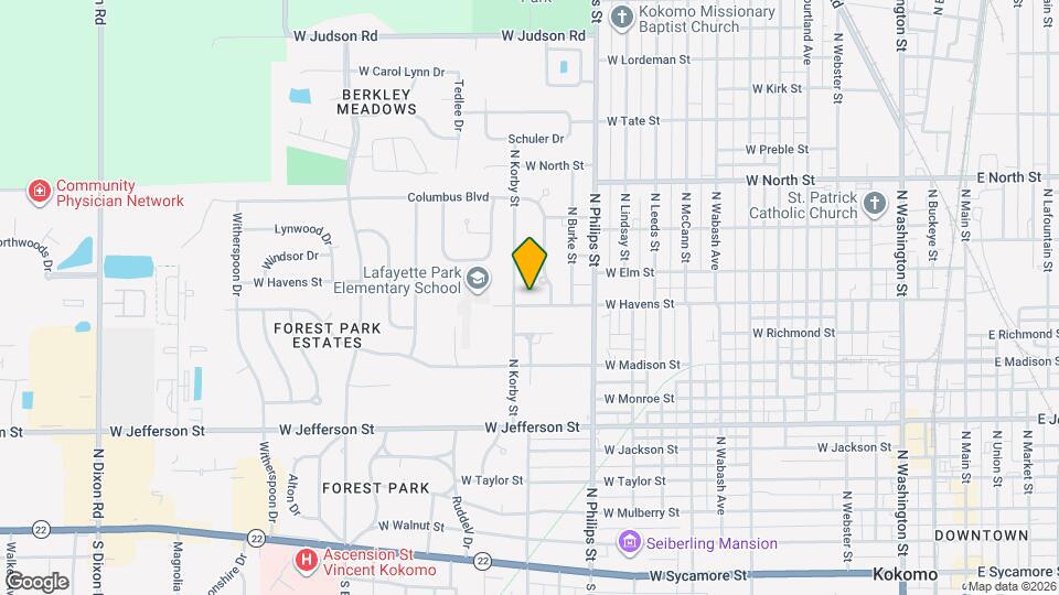 1512 W Havens St Map and Location Details