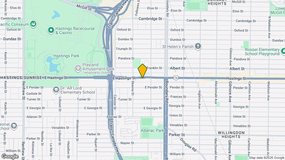 3570 E Hastings St Map and Location Details