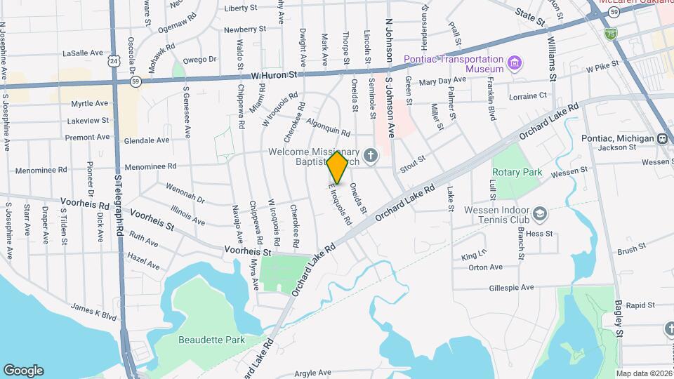 74 E Iroquois Rd Map and Location Details