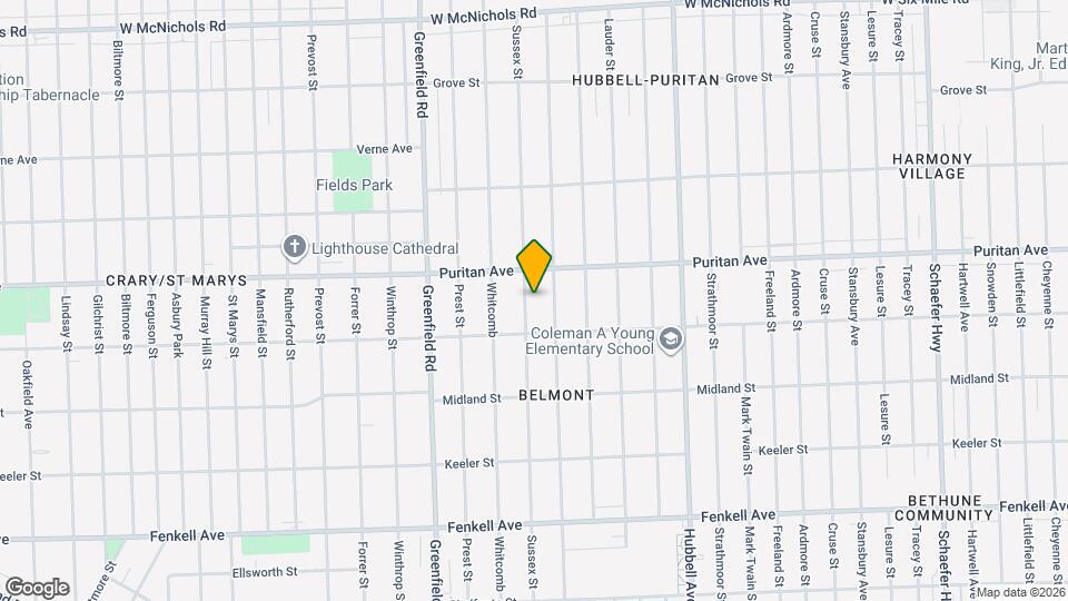 15858 Sussex St Map and Location Details