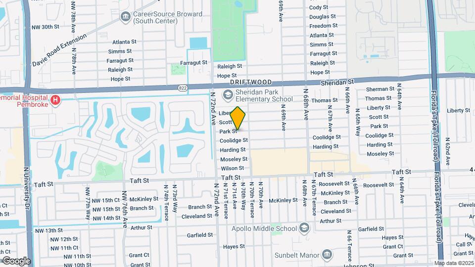 7100 Park St Map and Location Details