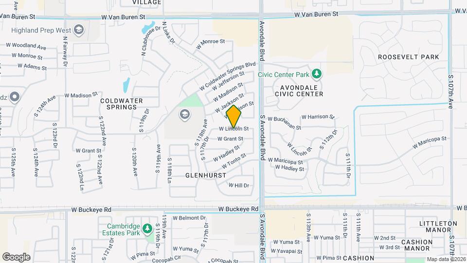 11621 W Lincoln St Mapa y Detalles de la Ubicación