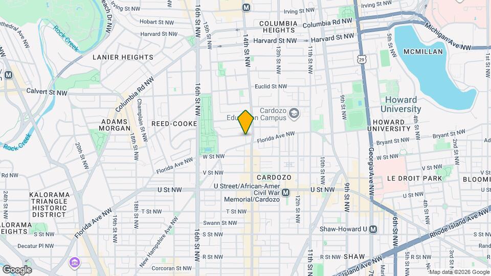 1416 Belmont St NW Map and Location Details