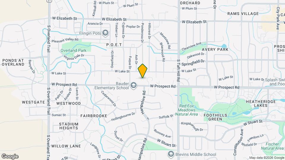 2401 Evergreen Dr Map and Location Details