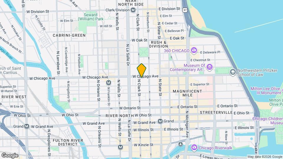 749 N Clark St Map and Location Details