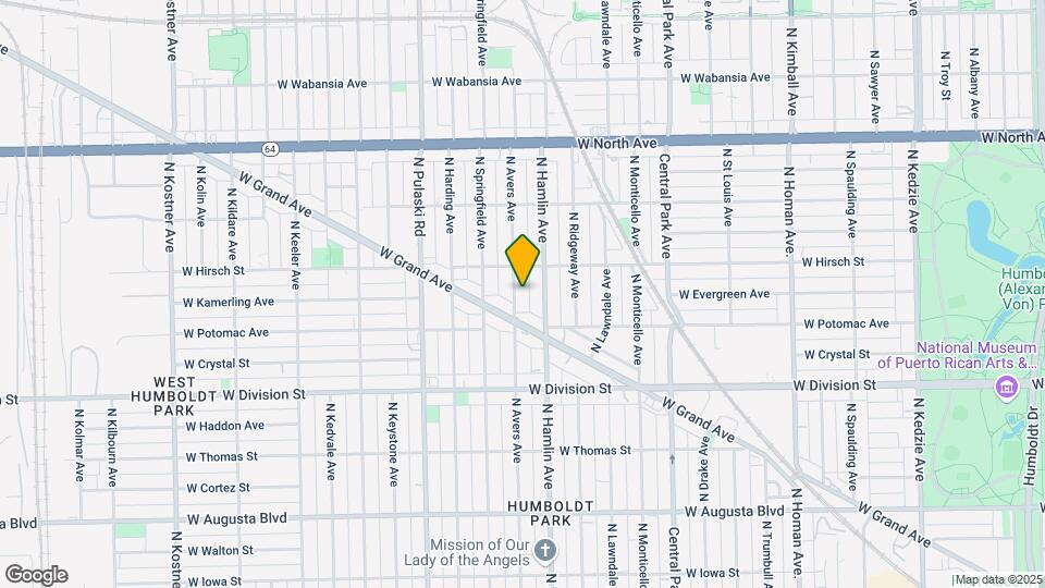 1327 N Avers Ave Map and Location Details