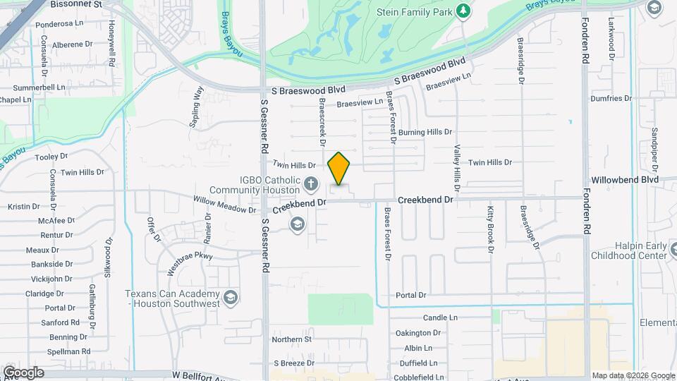 8110 Creekbend Dr Map and Location Details