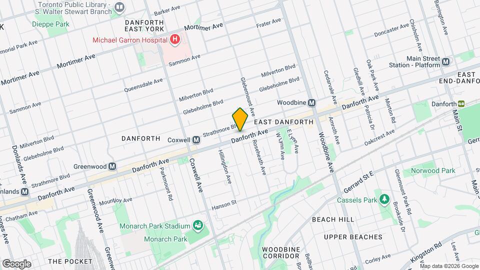 1774 Danforth Ave Map and Location Details