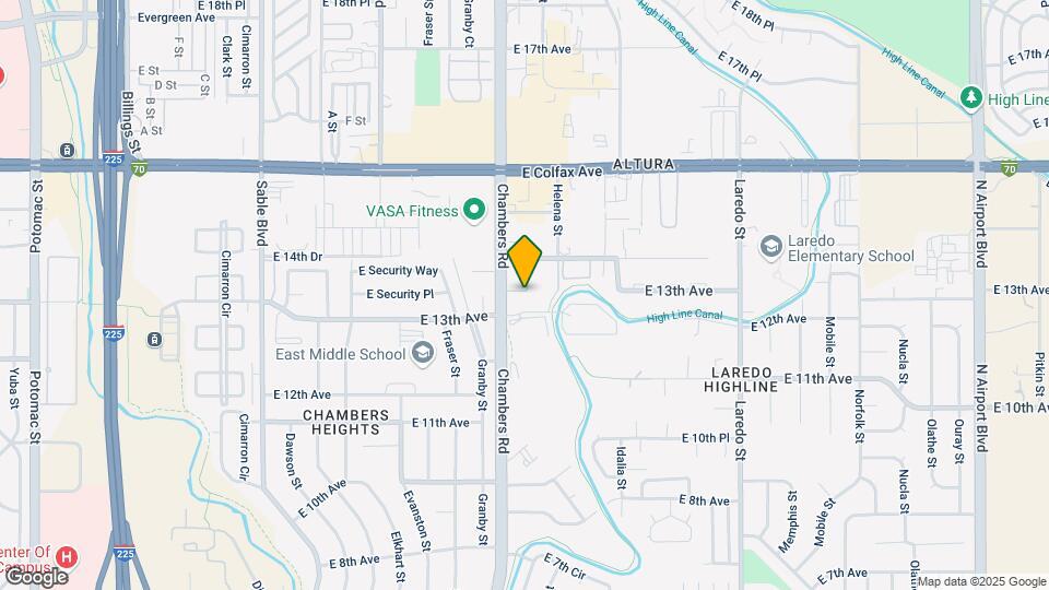 15551 E 13th Ave Map and Location Details