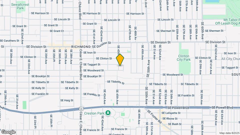 2816 SE 45th Ave Map and Location Details