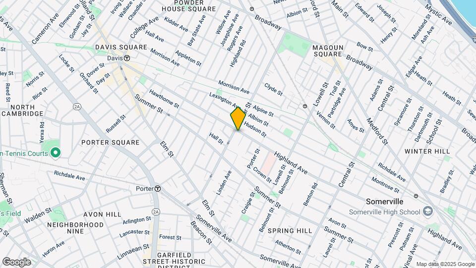 282 Highland Ave, Unit 1 Map and Location Details