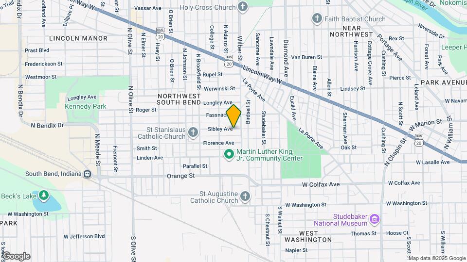 1614 Sibley Ave Map and Location Details