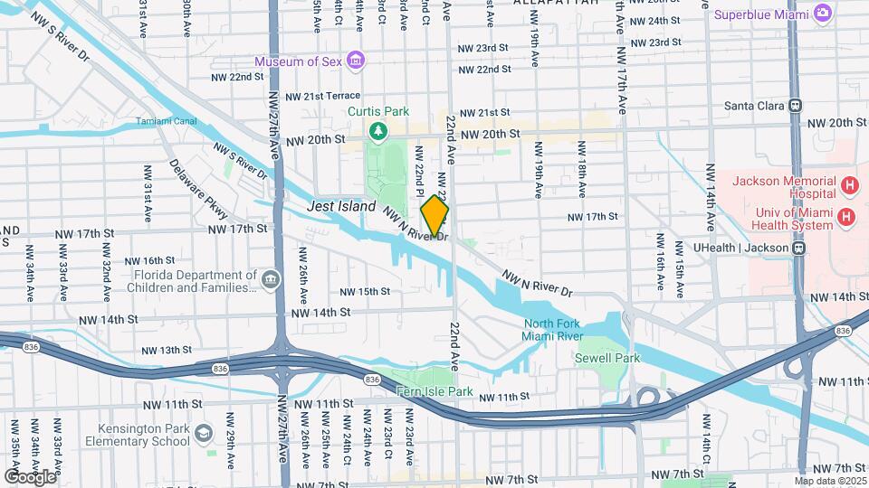 2222 NW North River Dr Map and Location Details