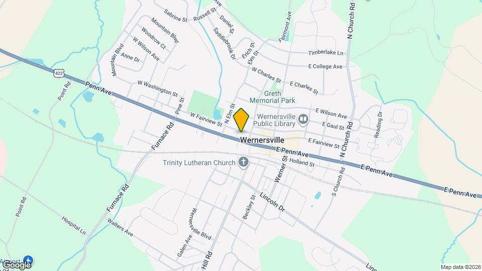 127 W Penn Ave Mapa y Detalles de la Ubicación