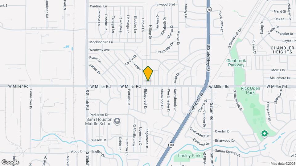 1925 Hilltop Dr Map and Location Details