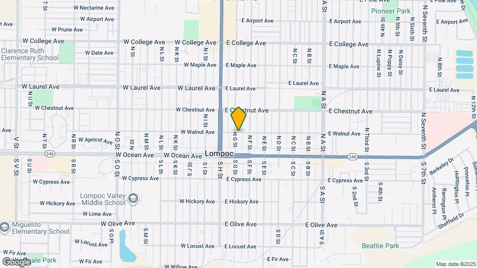 204 E Walnut Ave Map and Location Details