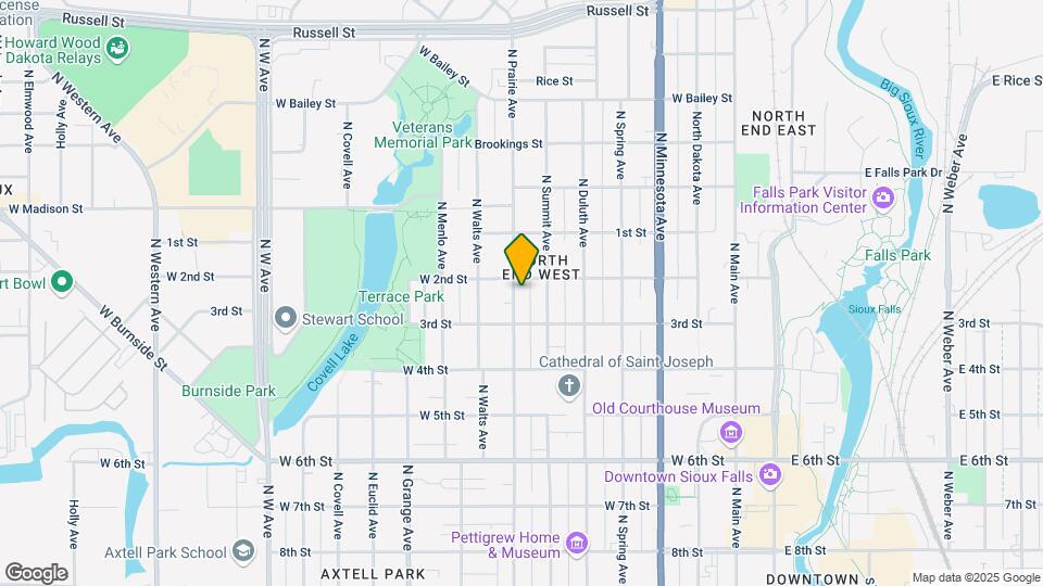 724 N Prairie Ave Map and Location Details