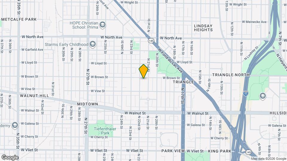 2121 W Brown St Map and Location Details