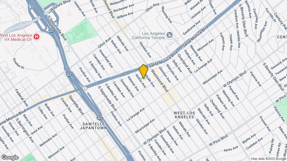 1852 Kelton Ave Mapa y Detalles de la Ubicación