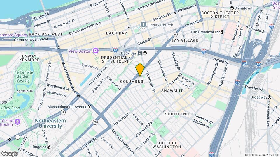 193 W Canton St, Unit 2 Map and Location Details