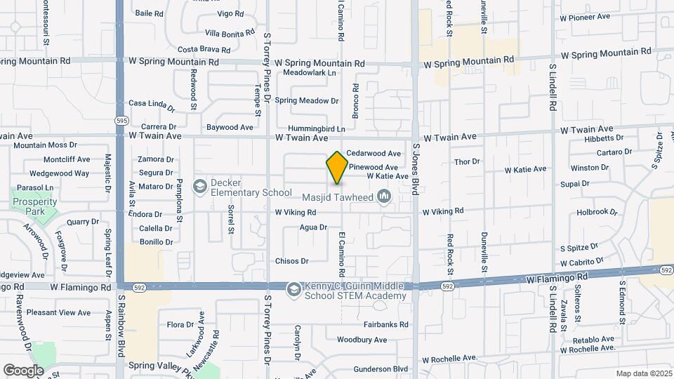 3833 El Camino Rd Map and Location Details