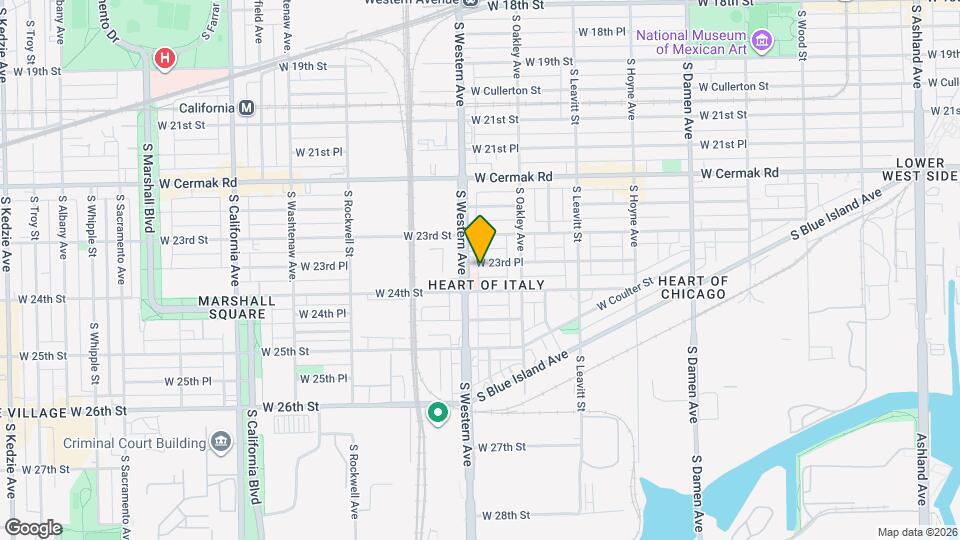 2345 W 23rd Pl Map and Location Details