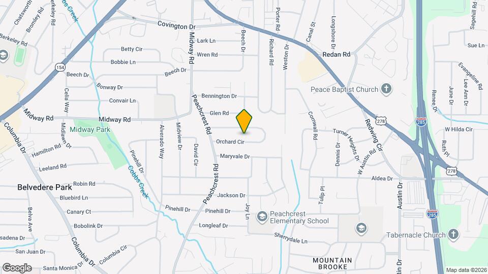 3589 Orchard Cir Map and Location Details