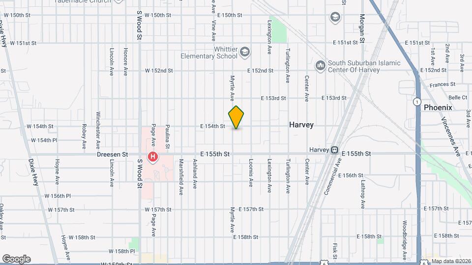 15411 Myrtle Ave Mapa y Detalles de la Ubicación