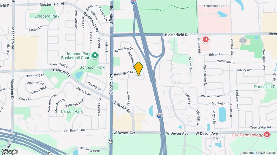 1160 Hawthorne Ln Map and Location Details
