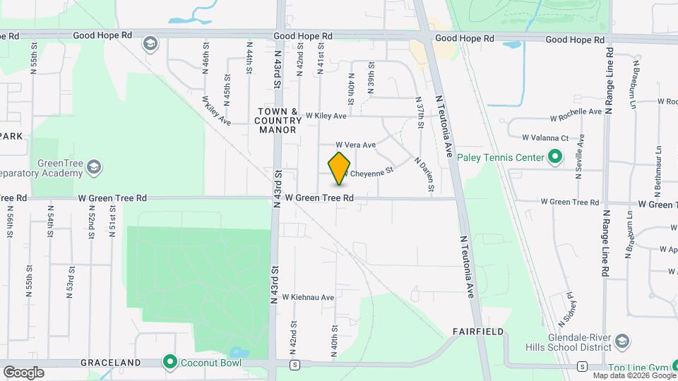 4032 W Green Tree Rd Map and Location Details