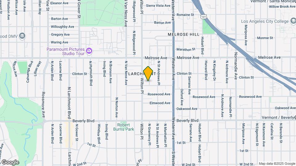 507 N Gramercy Pl Map and Location Details