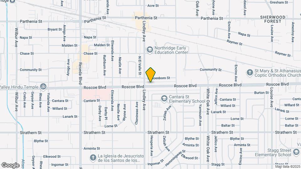 18037 Roscoe Blvd Map and Location Details