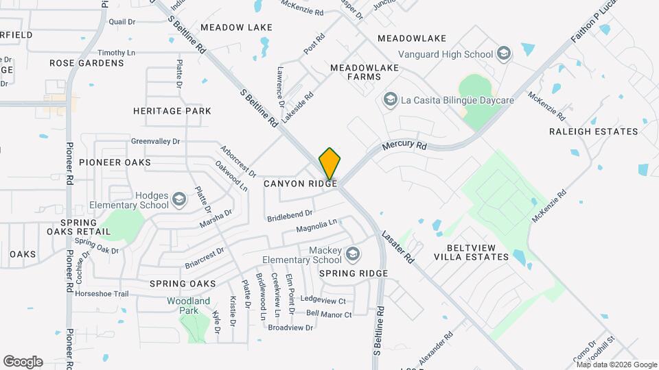 14847 Canyon Ridge Dr Map and Location Details