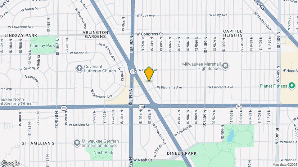 7429 W Beckett Ave, Unit Upper unit Map and Location Details